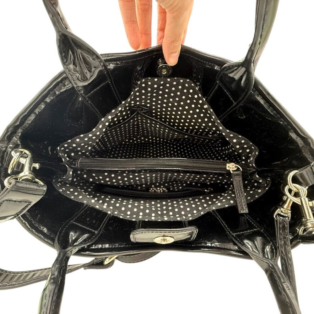 Lulu by Lulu Guinness London Print Tote Bag w/ Pouch Matching Black Yellow White - Picture 12 of 16
